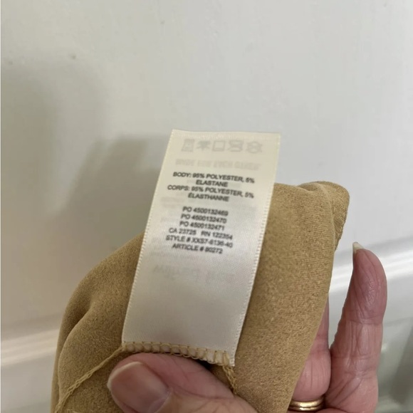 Aritzia Wilfred Free Daria Vegan Faux Suede Biege Leggings High Waist Size M New - Picture 10 of 10